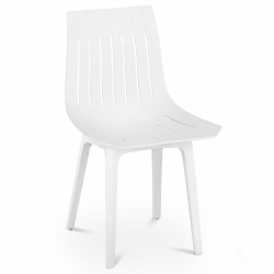 Krzesło plastikowe nowoczesne do domu biura do 150 kg 2 szt. białe