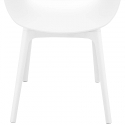 Krzesło kubełkowe skandynawskie plastikowe do 150 kg 2 szt. białe