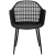 Krzesło kubełkowe ażurowe do domu restauracji do 150 kg 2 szt. czarne