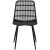 Krzesło plastikowe nowoczesne z ażurowym oparciem do 150 kg 4 szt. czarne