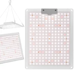 Lampa do uprawy wzrostu roślin pełne spektrum 30 x 24 cm 234 LED 110 W srebrna