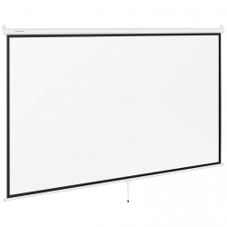 Ekran do projektora półautomatyczny ścienny sufitowy matowy biały 150'' 340x210 cm 16:9