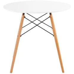 Stolik stół skandynawski do salonu biura nowoczesny okrągły śr. 80 cm wys. 74 cm