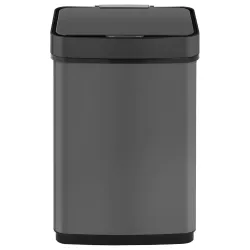Kosz na śmieci automatyczny bezdotykowy prostokątny z czujnikiem ruchu 30 cm 50 l CZARNY