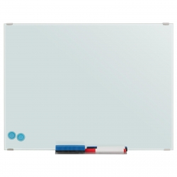 Tablica magnetyczna szklana suchościeralna biała ścienna ZESTAW 60x45 cm