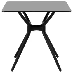 Stół stolik kwadratowy do domu biura uniwersalny maks. 150 kg 80x80 cm CZARNY