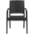 Krzesło nowoczesne plecione tarasowe do restauracji kawiarni 4 szt. czarne