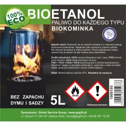 Bioalkohol bioetanol BIO paliwo do biokominka 5L