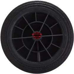 Koło kółko do kubła kontenera na odpady gumowe śr. 250mm