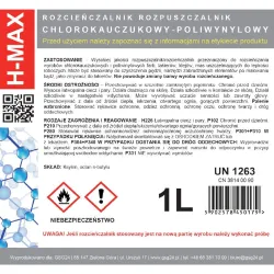Rozcieńczalnik chlorokauczukowy poliwynylowy do farb i lakierów H-MAX 1L