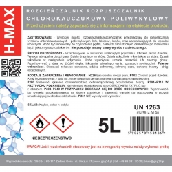 Rozcieńczalnik chlorokauczukowy poliwynylowy do farb i lakierów H-MAX 5L
