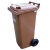 Pojemnik kubeł na odpady i śmieci ATESTY Europlast Austria - brązowy 240L BIO