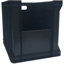 POJEMNIK Z OKNEM INSPEKCYJNYM 400x300x270 CZARNY ZESTAW 56 SZT
