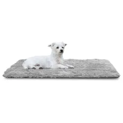 Legowisko dla psa mata 80x60 cm shaggy jasnoszary antyslip