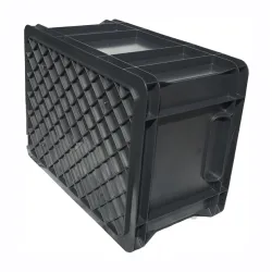 POJEMNIK MAGAZYNOWY 400X300X170 CZARNY ZESTAW 96 SZT