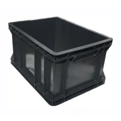 POJEMNIK MAGAZYNOWY 400X300X170 CZARNY ZESTAW 96 SZT