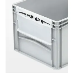 POJEMNIK 600X400X320 Z OKNEM INSPEKCYJNYM ZAMYKANYM