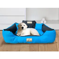 Legowisko dla psa kojec KINGDOG 55x45 cm personalizowane wodoodporne niebieskie