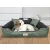 Legowisko dla psa kojec KINGDOG 130x105 cm personalizowane wodoodporne zielone