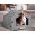 Legowisko personalizowane dla psa domek 50x40 cm H=38 cm łapy szare