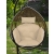 Poduszka ogrodowa 112x113 cm na krzesło wiszące bocianie gniazdo wodoodporna beżowa