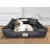 Legowisko dla psa kojec KINGDOG 75x65 cm personalizowane wodoodporne czarne