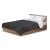 Narzuta na łóżko pikowana ultradźwiękowo 160x200 cm szaro-czarna